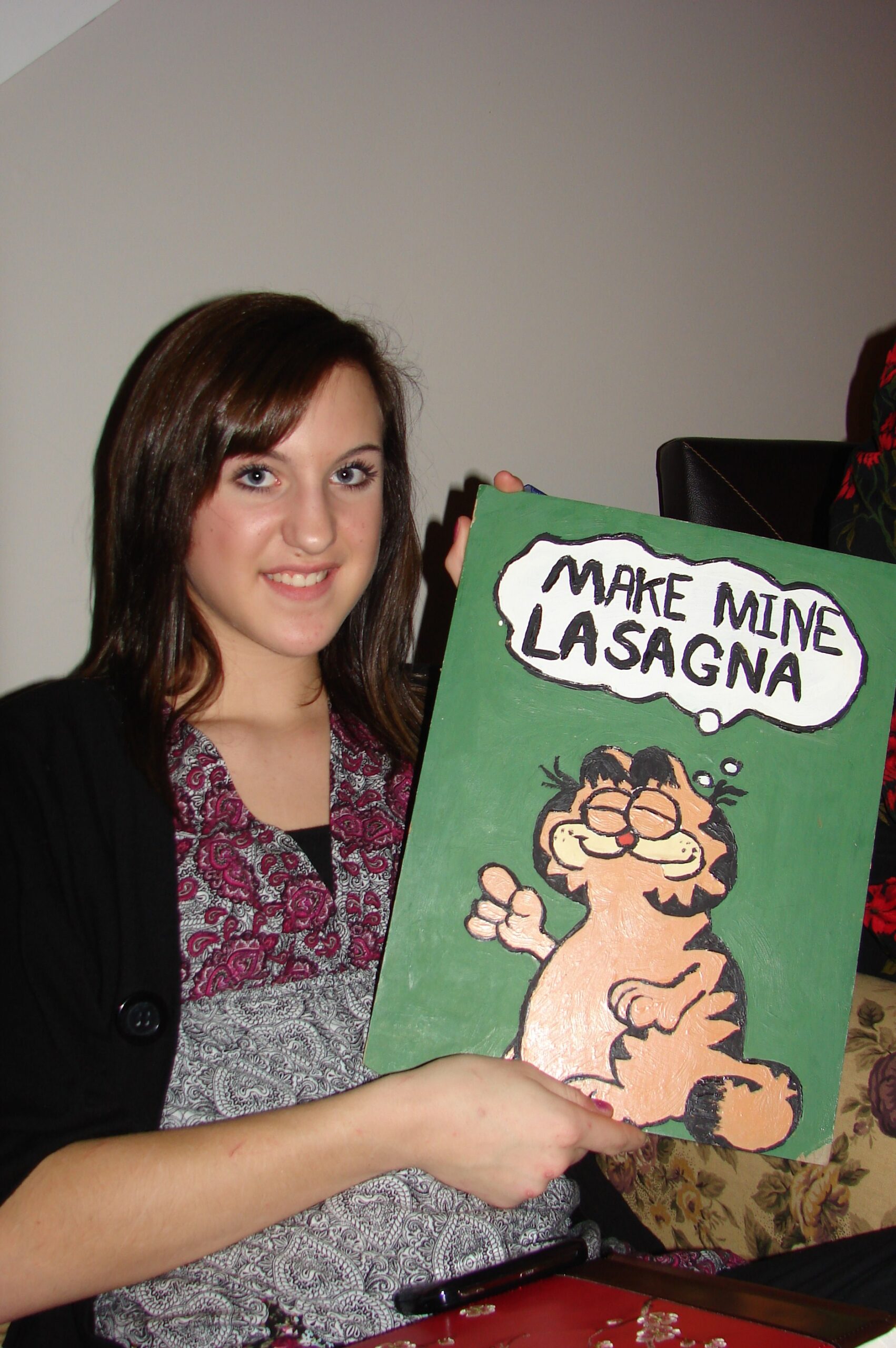 Day 47 – (Christmas Eve 2010) “Vintage” Garfield Painting (Give)